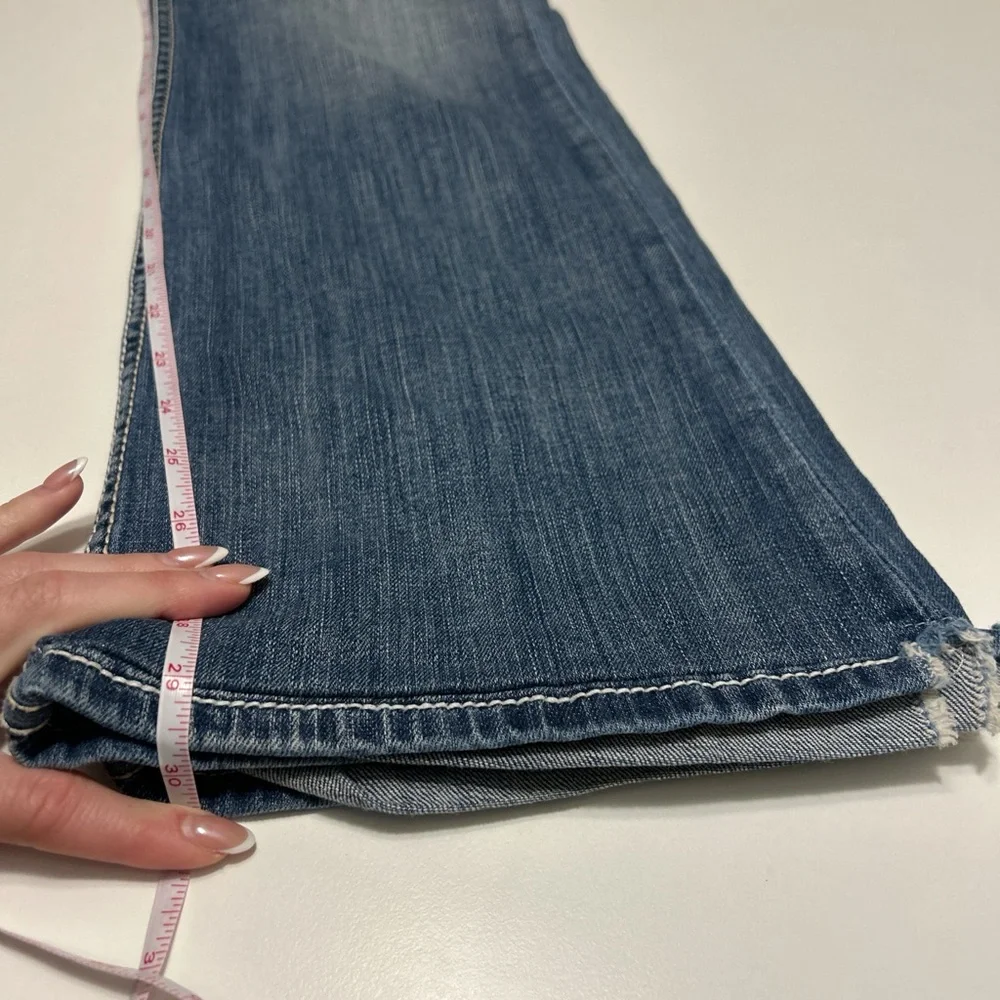 BKE Womens Stella Classic Blue low rise bootcut denim jeans embroidery size 29 - Picture 7 of 9